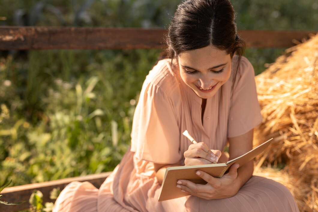 Escribiendo en un diario de campo